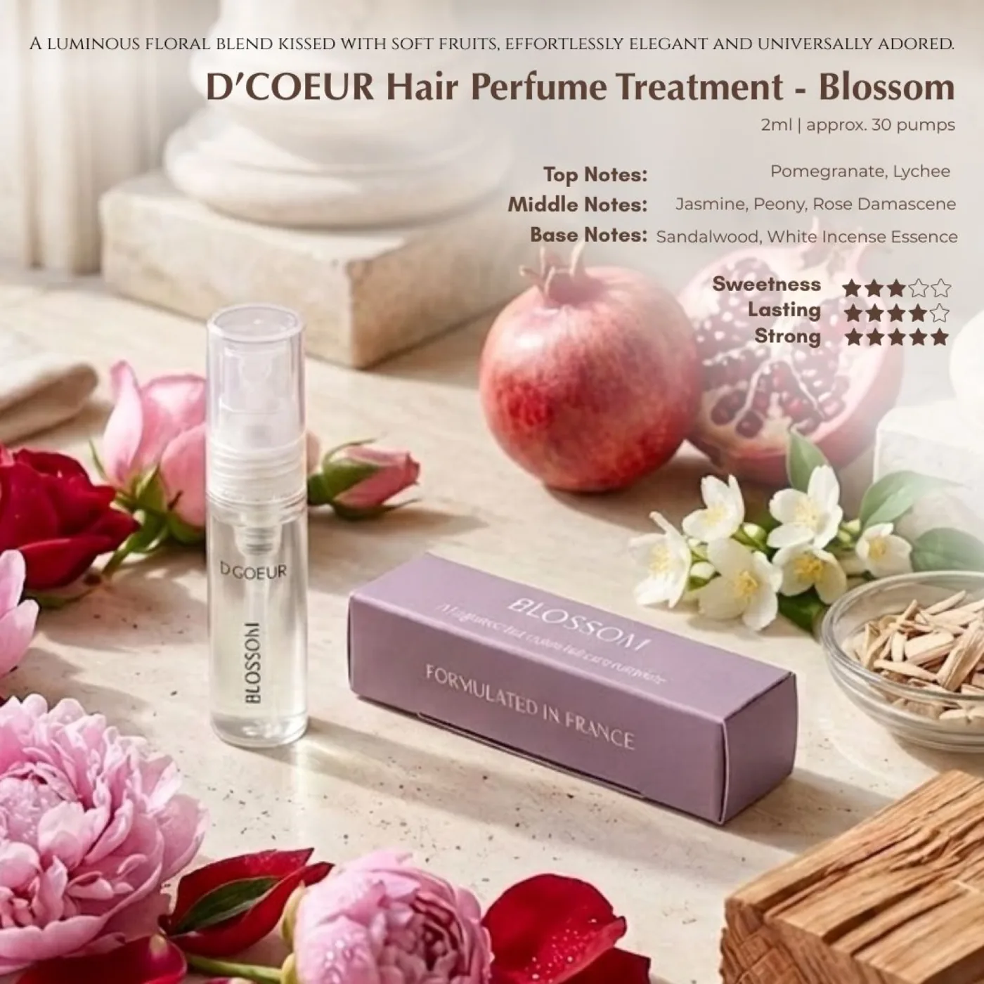 DCOEUR Hair Perfume Treatment 2ml · Blossom